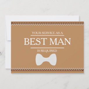 Invitación Se solicita su servicio como mejor hombre groomsma