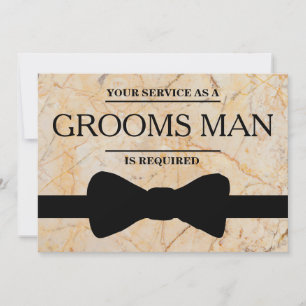 Invitación Se solicita su servicio como mejor hombre groomsma