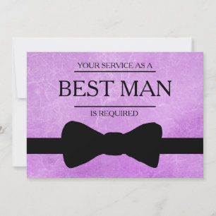 Invitación Se solicita su servicio como mejor hombre groomsma