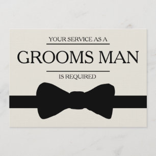 Invitación Se solicita su servicio como mejor hombre groomsma