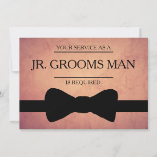Invitación Se solicita su servicio como mejor hombre groomsma
