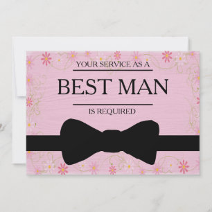 Invitación Se solicita su servicio como mejor hombre groomsma