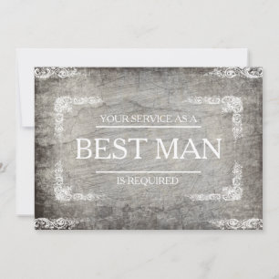 Invitación Se solicita su servicio como mejor hombre groomsma