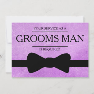 Invitación Se solicita su servicio como mejor hombre groomsma