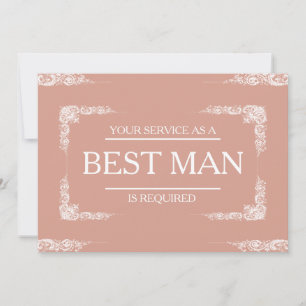 Invitación Se solicita su servicio como mejor hombre groomsma