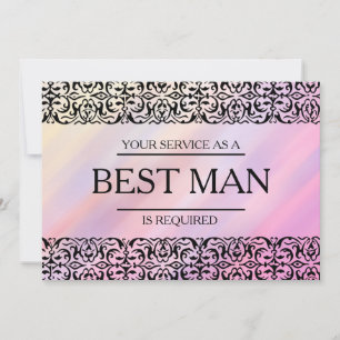 Invitación Se solicita su servicio como mejor hombre groomsma