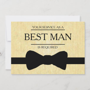 Invitación Se solicita su servicio como mejor hombre groomsma