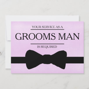 Invitación Se solicita su servicio como mejor hombre groomsma