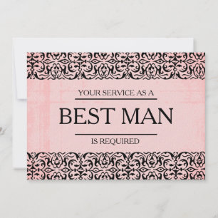 Invitación Se solicita su servicio como mejor hombre groomsma
