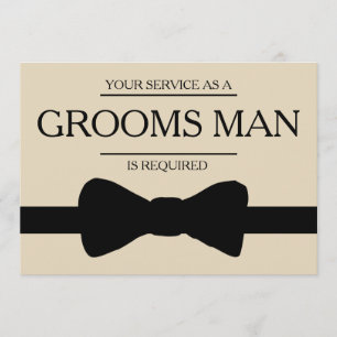 Invitación Se solicita su servicio como mejor hombre groomsma