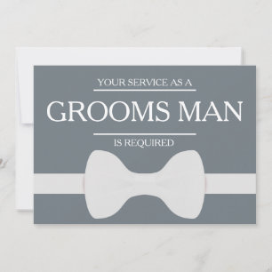 Invitación Se solicita su servicio como mejor hombre groomsma