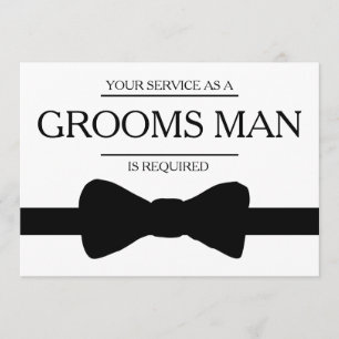 Invitación Se solicita su servicio como mejor hombre groomsma