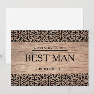 Invitación Se solicita su servicio como mejor hombre groomsma