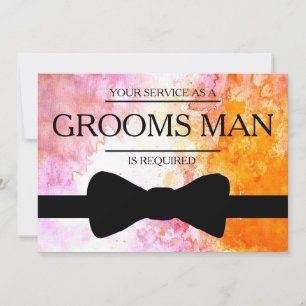 Invitación Se solicita su servicio como mejor hombre groomsma