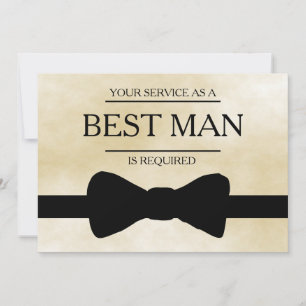 Invitación Se solicita su servicio como mejor hombre groomsma