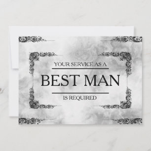 Invitación Se solicita su servicio como mejor hombre groomsma