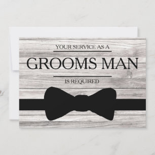 Invitación Se solicita su servicio como mejor hombre groomsma