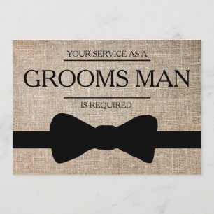 Invitación Se solicita su servicio como mejor hombre groomsma