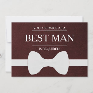 Invitación Se solicita su servicio como mejor hombre groomsma