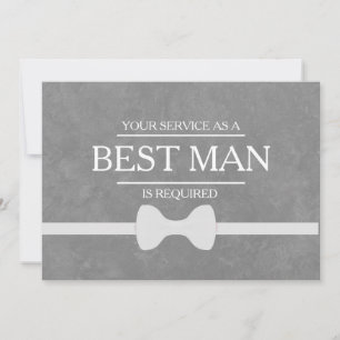 Invitación Se solicita su servicio como mejor hombre groomsma