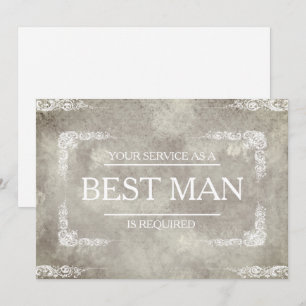 Invitación Se solicita su servicio como mejor hombre groomsma