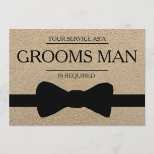 Invitación Se solicita su servicio como mejor hombre groomsma