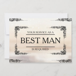Invitación Se solicita su servicio como mejor hombre groomsma