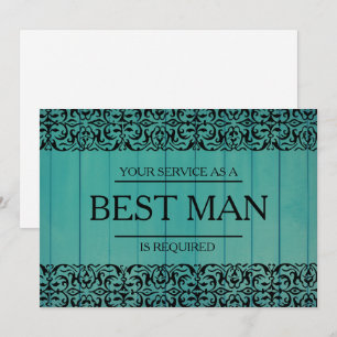 Invitación Se solicita su servicio como mejor hombre groomsma
