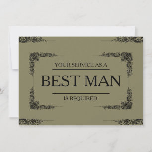 Invitación Se solicita su servicio como mejor hombre groomsma