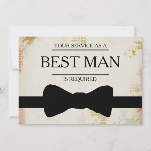 Invitación Se solicita su servicio como mejor hombre groomsma