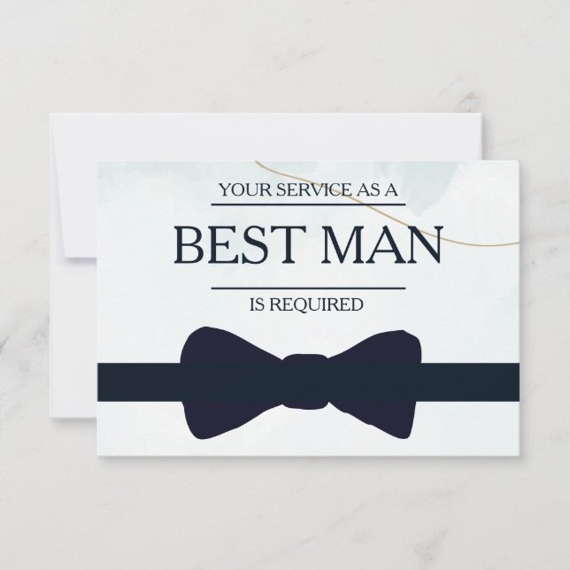 Invitación Se Solicita Su Servicio como Padrino de Boda (Anverso)