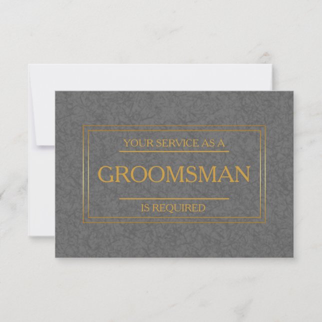 Invitación Se Solicita Su Servicio como Padrino de Boda (Anverso)