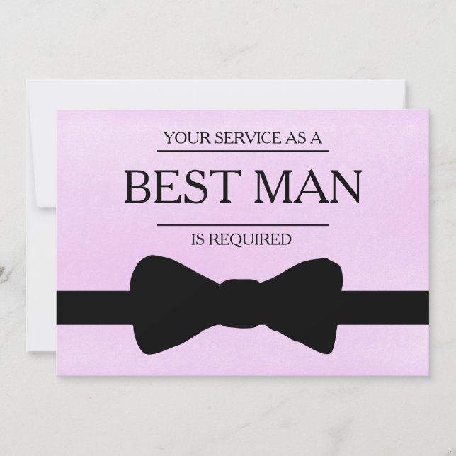 Invitación Se Solicita Su Servicio como Padrino de Boda (Anverso)