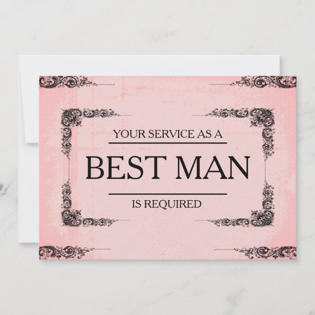 Invitación Se Solicita su Servicio como Padrino de Boda Acomp (Anverso)