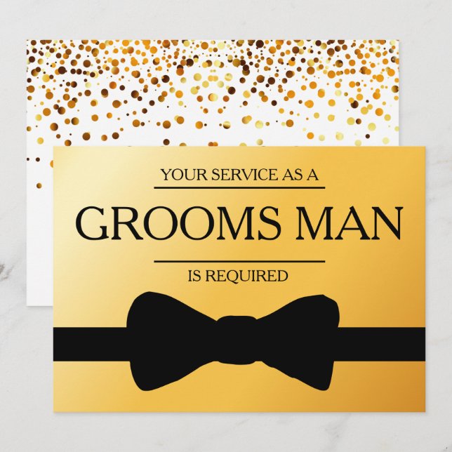Invitación Se Solicita Su Servicio como Padrino de Boda Acomp (Anverso / Reverso)