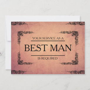 Invitación Se Solicita Su Servicio como Padrino de Boda Madri