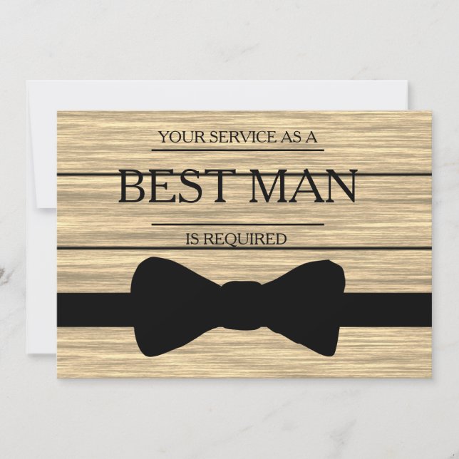 Invitación Se Solicita Su Servicio como Padrino de Bodas (Anverso)