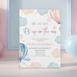 Invitación Se sube en la revelación de género de globos aeros