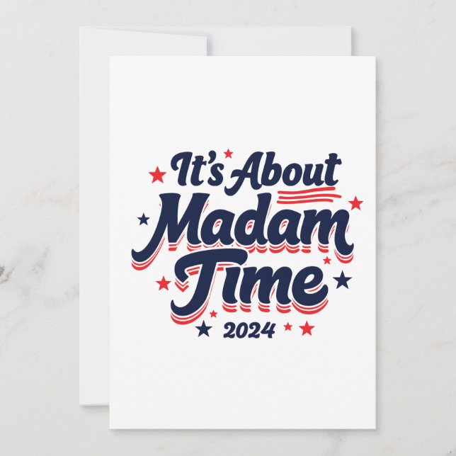 Invitación Se trata de la Señora Hora, Kamala Harris Ekection (Anverso)