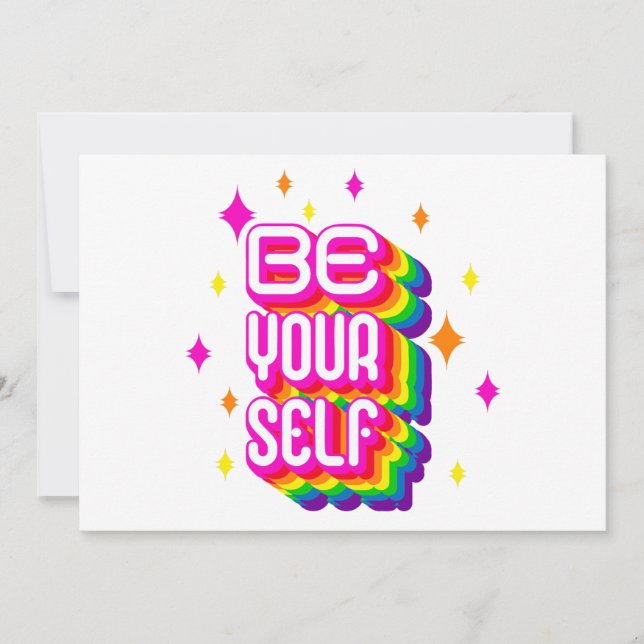 Invitación ¡Sé tú mismo! (Anverso)