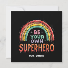 Invitación Sé tu propio superhéroe Inspirador y colorido