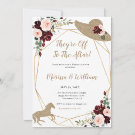 Invitación Se van a la ducha de la boda de la carrera de caba