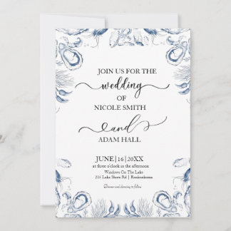 Invitación  Sea Beach Wedding Invitation |Coastal Destination