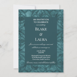 Invitación Sea Blue Spring Earth Tones Batik Personalizado