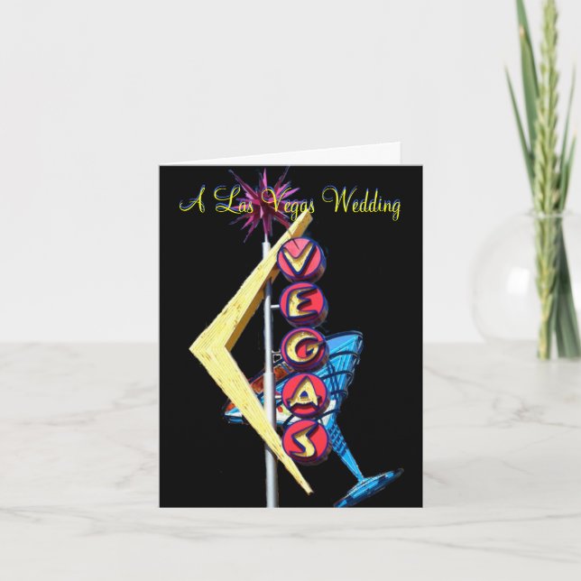 Invitación Sea el mi casarse de Las Vegas de la dama de honor (Anverso)