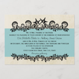 Invitación Sea Garland Aqua Boda