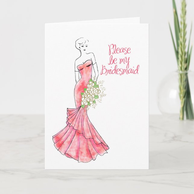 Invitación sea mi dama de honor (Anverso)