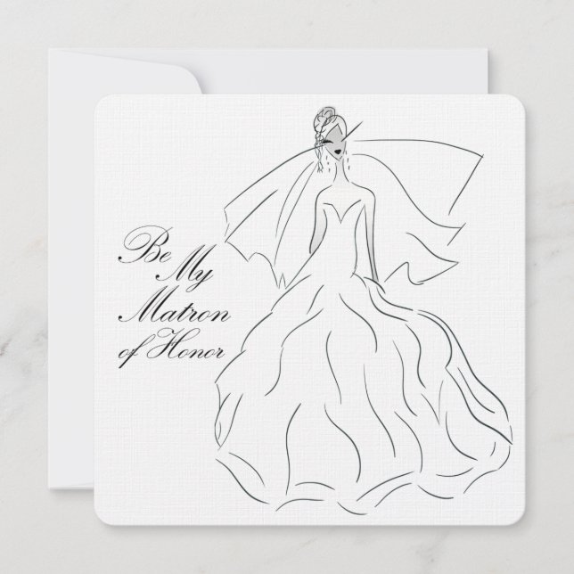 Invitación Sea mi matrona del honor (Anverso)