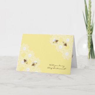 Invitación Sea mis principales abejas de la miel de la dama