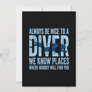 Invitación Sea Siempre Agradable Con Un Buceador De Buceo Scu